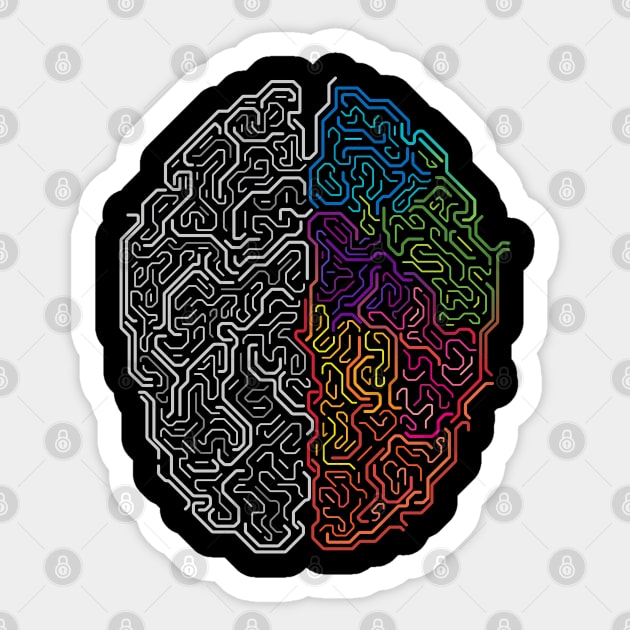 brain function illustration Sticker by Mako Design 